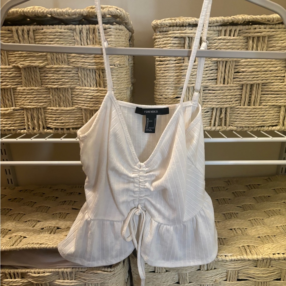 Forever 21 white crop top